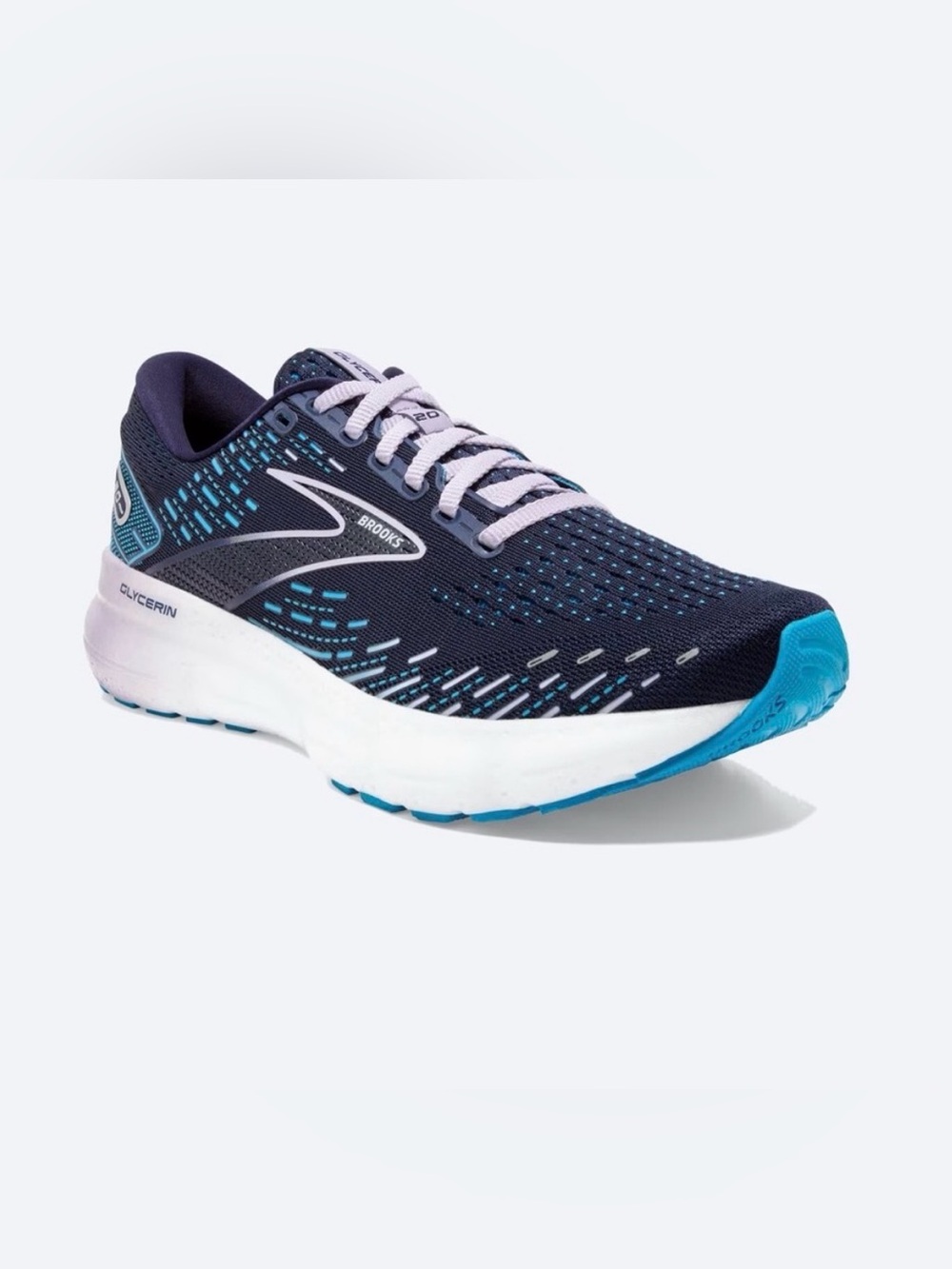 Brooks Glycerin GTS 20 Womens 7.5D/7.5 Wide Blue Pink  - NO INSOLES